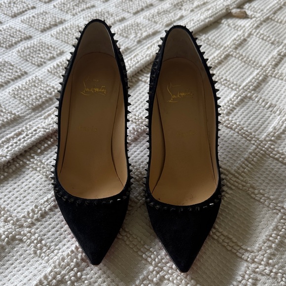 Christian Louboutin Black Spiked Heels - Picture 1 of 8